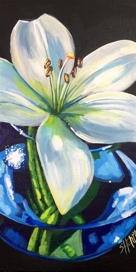 how to paint a lily